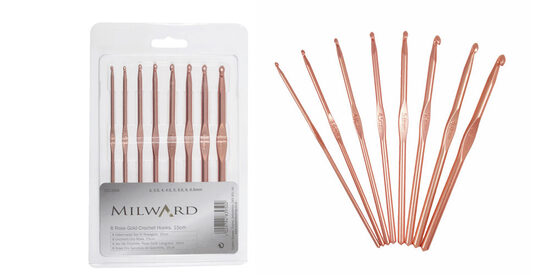 8 pack Milward rosegold virknålar 